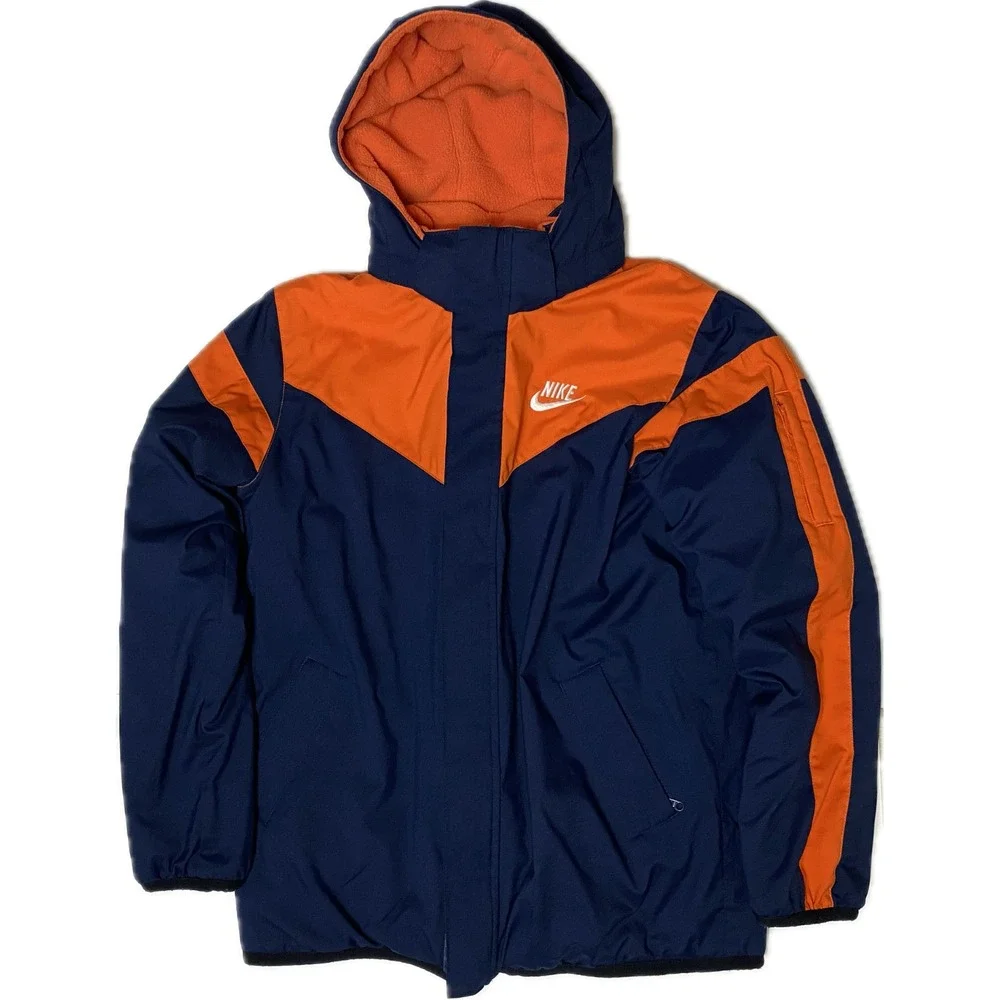 Nike Vintage Y2K Embroidered Logo Reversible Fleece Jacket Size L (14-16) Youth